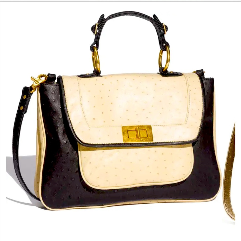 Rebecca Minkoff Covet satchel ostrich embossed